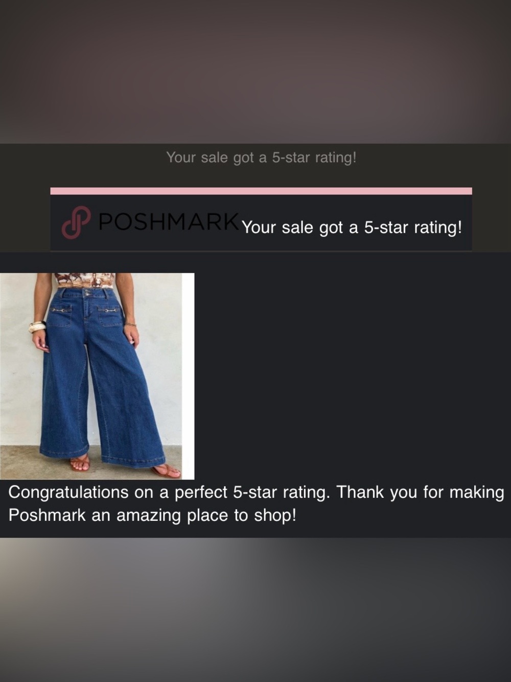 Sail Blue High Wasted Wide Leg Denim Pants - Picture 2 of 12